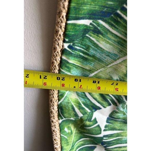 Hampton Bay Tropical Palms Indoors Outdoor Two Pillows Green Leaves Size 20"x20" - Picture 6 of 6